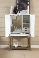 Legacy Classic Melrose Cloud White/Dessert Oak Bar Console-2