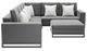 Zuo® Modern Corona Del Mar 4-Piece Graphite Outdoor Fabric Modular Sectional-2