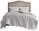 Olliix by Madison Park Arya Grey King/California King Embroidered Medallion Faux Fur Ultra Plush Comforter Mini Set-0
