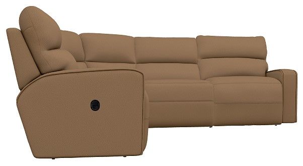 La-Z-Boy® Maddox 5-Piece Camel Curve Manual Reclining Sectional-1