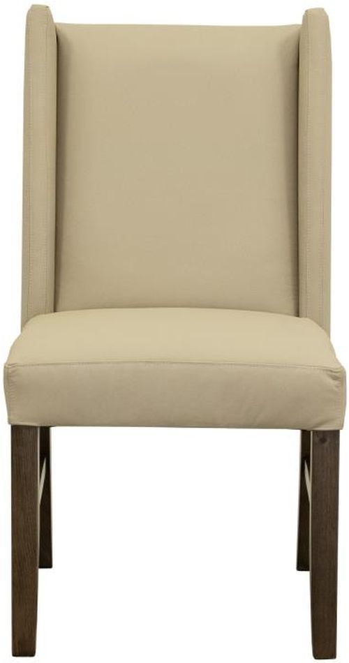 International Furniture Direct Forge Brown/Ivory Leather Dining Side Chair-2