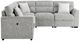 Global Furniture USA U9401 5-Piece Nickel Sectional with Pillows-1