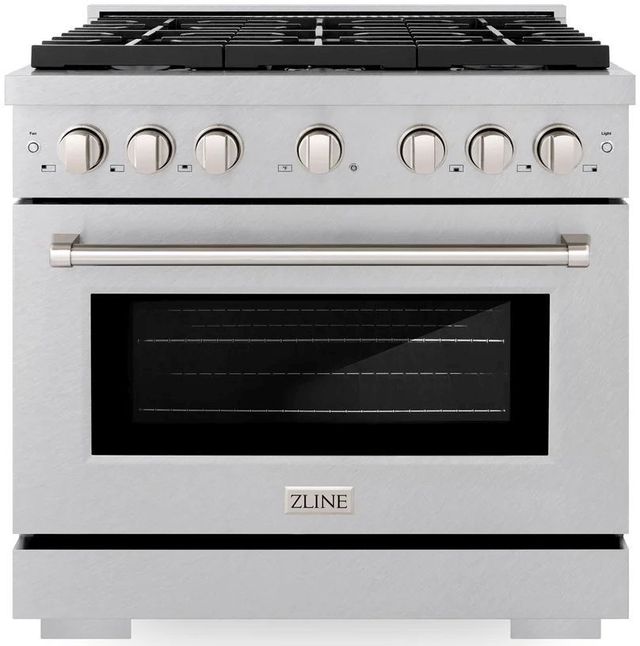 ZLINE Paramount 36" Satin Stainless Steel Pro Style Dual Fuel Range-0