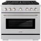 ZLINE Paramount 36" Satin Stainless Steel Pro Style Dual Fuel Range-0