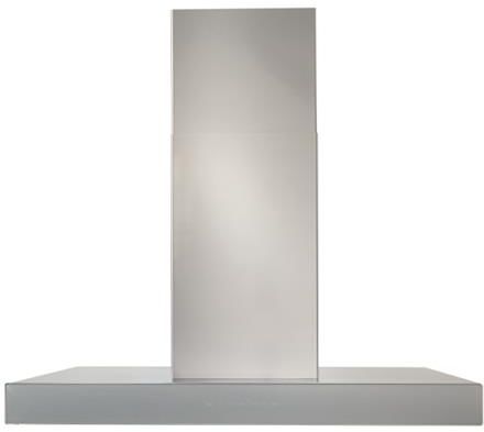 Best® Ispira 36" Stainless Steel Brushed Gray Glass Island Range Hood-1