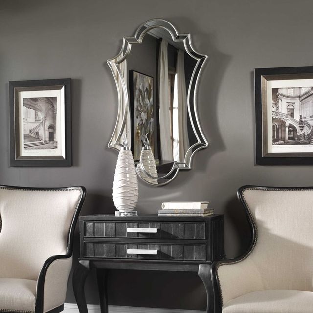 Uttermost® Elara Antiqued Silver Wall Mirror-3