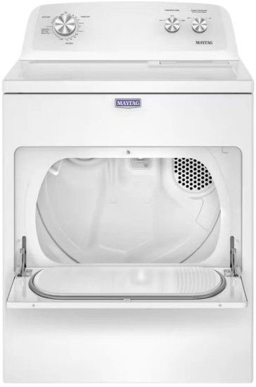 Maytag® 7.0 Cu. Ft. White Gas Wrinkle Prevent Dryer-1