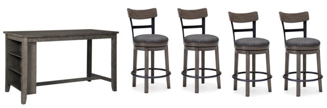 Signature Design by Ashley® Caitbrook 5-Piece Gray Counter Height Dining Set-0