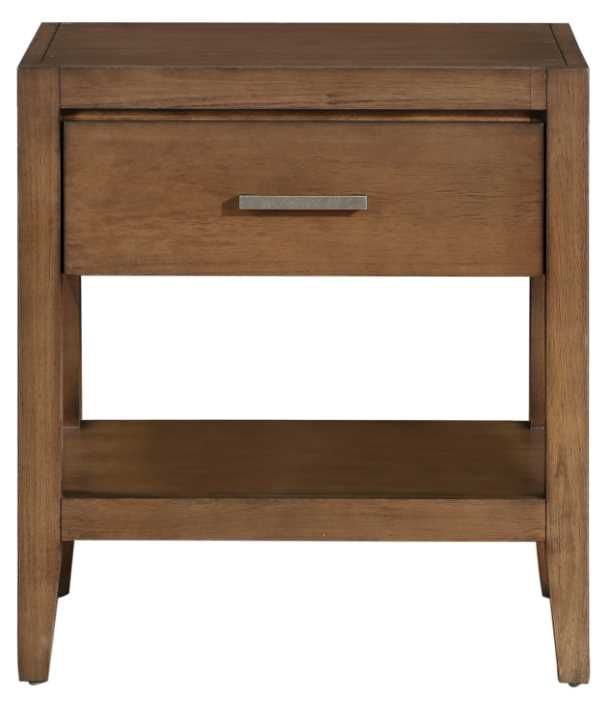 Homelegance® Evans Wire Brushed Light Brown Nightstand-2