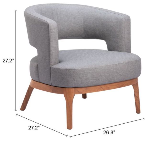 Zuo® Modern Penryn Slate Gray Accent Chair-1
