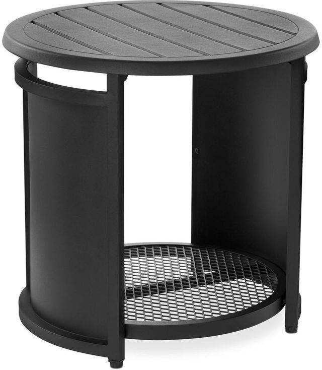 Napoleon Black Round Firepit Side Table-3