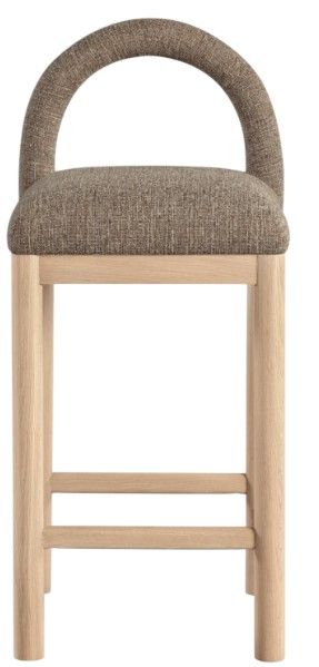 Meridian Furniture Conrad Brown/Natural Upholstered Counter Stool-1