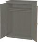 Crate Designs™ Furniture Graphite Lacquer Top Small Closet Armoire-0
