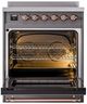 Ilve® Nostalgie II Series 30" Matte Graphite Pro Style Induction Range-1