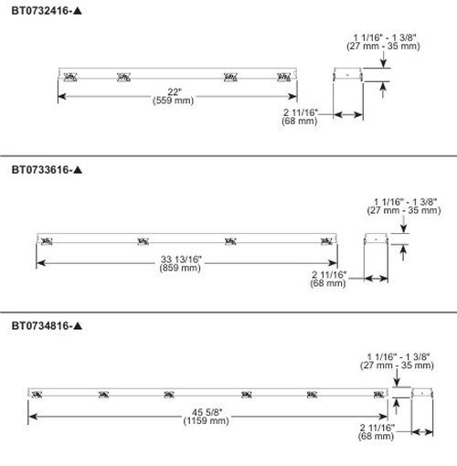 Brizo Brilliance® Polished Nickel 24" Reversible Linear Shower Drain-1