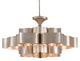 Currey & Company Grand Lotus Contemporary Silver Leaf Large Chandelier-0
