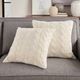 Nourison Home™ Lifestyle 2-Piece White Cotton Knitted Throw Pillows Set-2