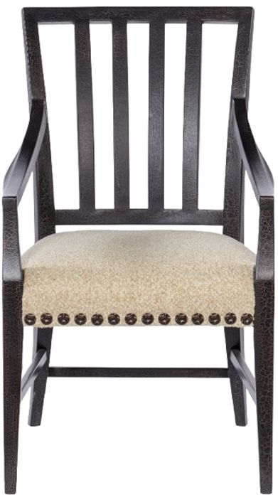 Hooker® Furniture Big Sky Charred Timber/Saxony Porcelain Dining Arm Chair-2