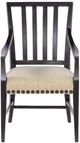 Hooker® Furniture Big Sky Charred Timber/Saxony Porcelain Dining Arm Chair-2