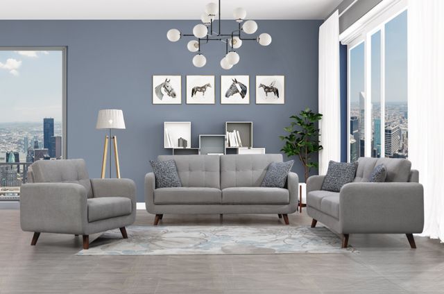 Mazin Furniture Noma Cement Grey Loveseat-1