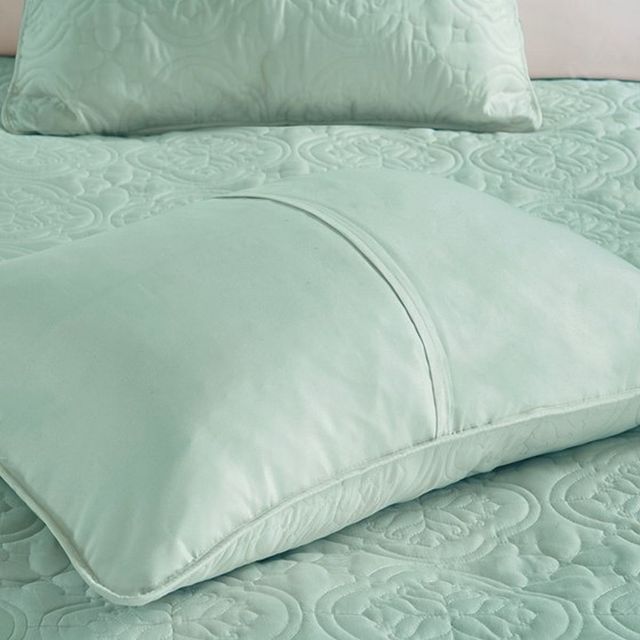 Olliix by 510 Design Oakley Seafoam King/California King 3 Piece Reversible Bedspread Set-4