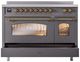 Ilve® Nostalgie II Series 48" Matte Graphite Pro Style Induction Range-4