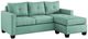 Mazin Furniture Phelps 2-Piece Teal Reversible Sofa Chaise Sectional-0