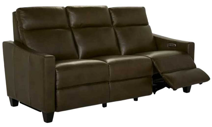 La-Z-Boy® Quinault Olive Leather Power Reclining Sofa with