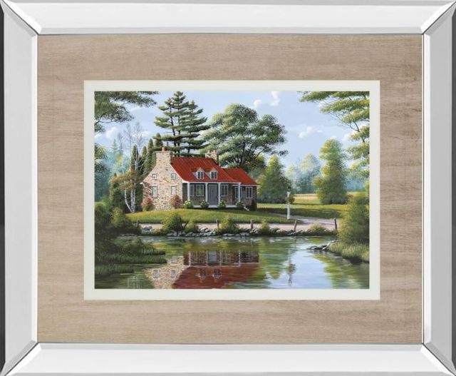 Classy Art Summer Breeze by Saunders, B. Mirror Framed Wall Art-0