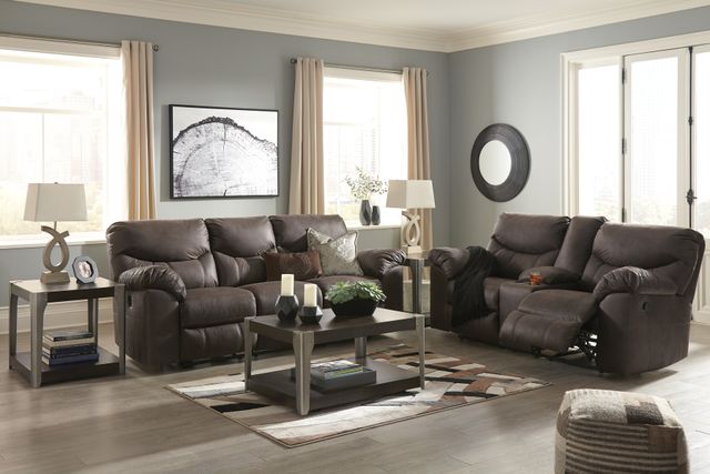 Signature Design by Ashley® Boxberg 2-Piece Teak Living Room Set with Power Reclining Sofa-3