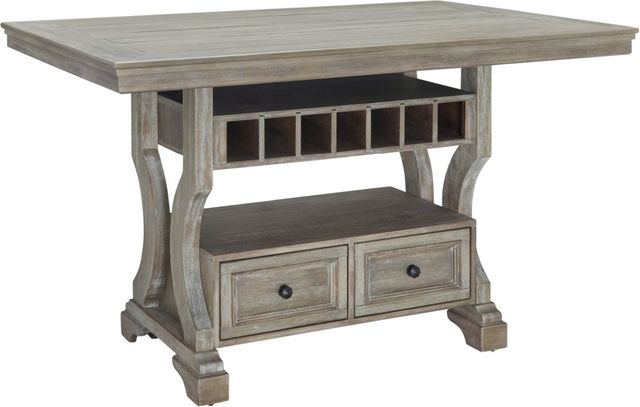 Signature Design by Ashley® Moreshire Bisque Counter Height Dining Table-0