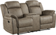 Homelegance® Centeroak Sandy Brown Manual Double Reclining Loveseat with Center Console-0