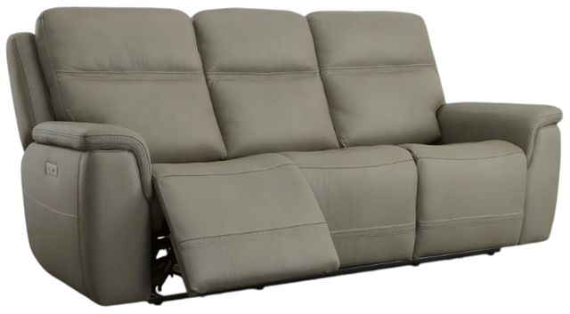 Flexsteel® Sawyer Gray Power Reclining Sofa with Power Headrests and Lumbar-2
