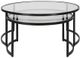 Uttermost® Rhea 2-Piece Glass Top Nesting Coffee Table Set with Satin Black Base-3