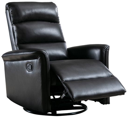 Mazin Furniture Albert Black Glider Recliner-1