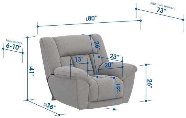 Catnapper® Sentinel Taupe Manual Rocker Recliner-3