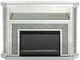 ACME Furniture Noralie Diamond/Mirrored Fireplace with LED-3