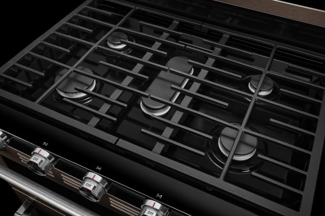 KitchenAid® 30" Black Stainless Steel with PrintShield™ Finish Freestanding Gas Double Convection Range-6