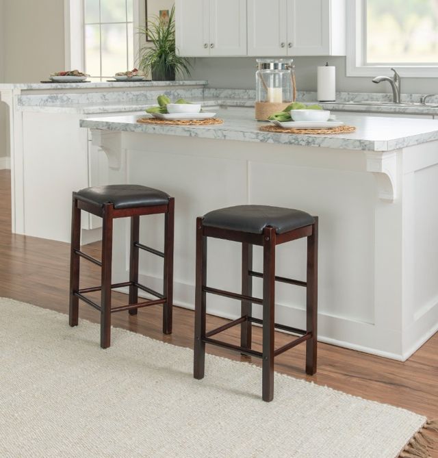Linon Lance 2-Piece Espresso Counter Stool Set-1