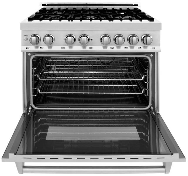 ZLINE 36" Stainless Steel Pro Style Dual Fuel Range-1