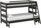 Elements International Cali Kids Gray Youth Twin Bunk Bed with Ladder-0