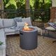 Aegean 24" Rectangle Fire Pit Table - Weathered Slate-4