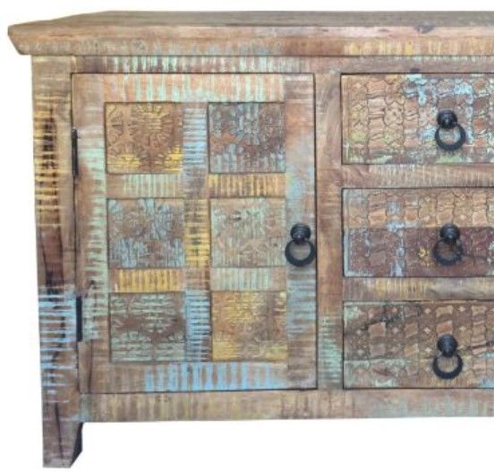 Jaipur Furniture Aravali Brown 3-Drawer Sideboard-1