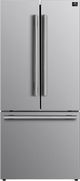 FORNO® Gallipoli 30" 17.5 Cu. Ft. Stainless Steel Counter Depth French Door Refrigerator-0