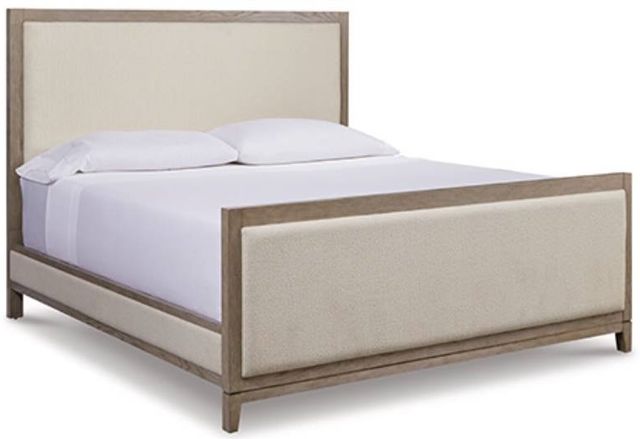 Signature Design by Ashley® Chrestner 6-Piece Gray King Upholstered Panel Bed Set-1