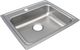 Elkay Lustertone® Classic Lustrous Satin 22" x 19-1/2" x 6" 1-Hole Single Bowl Drop-In ADA Sink-0