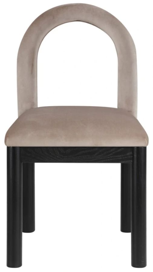 Meridian Furniture Conrad Taupe/Black Upholstered Dining Side Chair-1