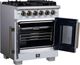 FORNO® Capriasca Series Alta Qualita 30" White Pro Style Gas Range-5