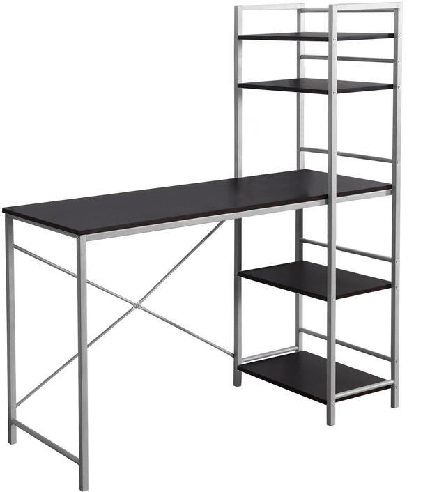 Monarch Specialties Inc. 48"L Espresso Top Metal Computer Desk-2
