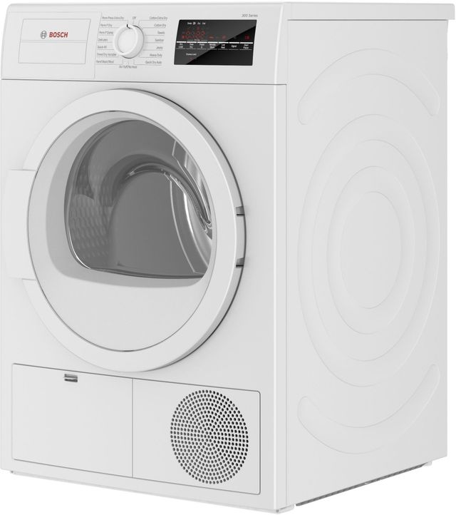 Bosch® 300 Series 4.0 Cu. Ft. White Front Load Ventless Electric Dryer-3